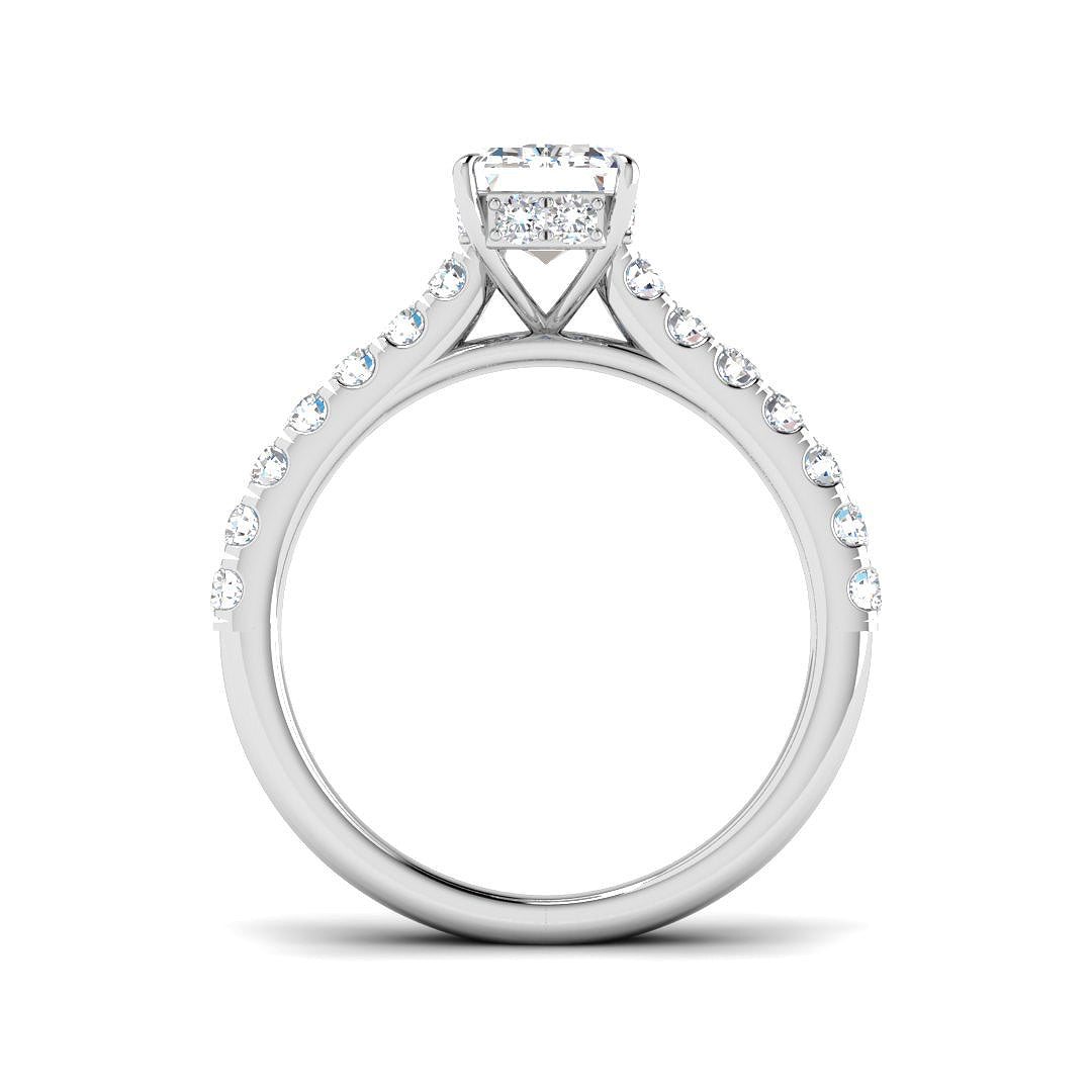 9ct White Gold 2.68ct E VS1 Laboratory Grown CVD Ring