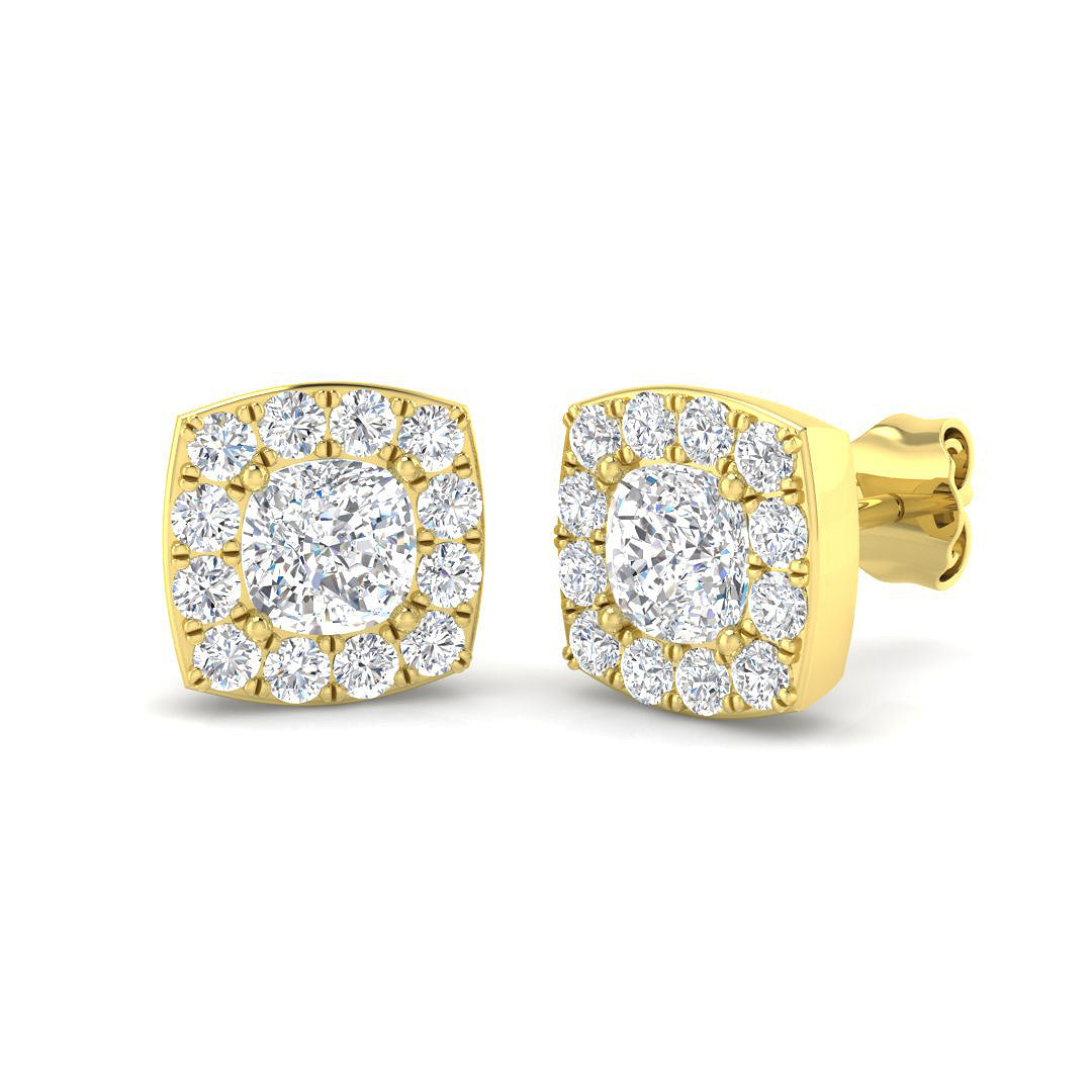9ct Yellow Gold 1.64ct Laboratory Grown CVD Earrings