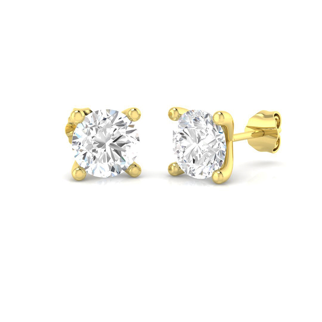 9ct Yellow Gold 3.00ct E VS2 Laboratory Grown CVD Earrings