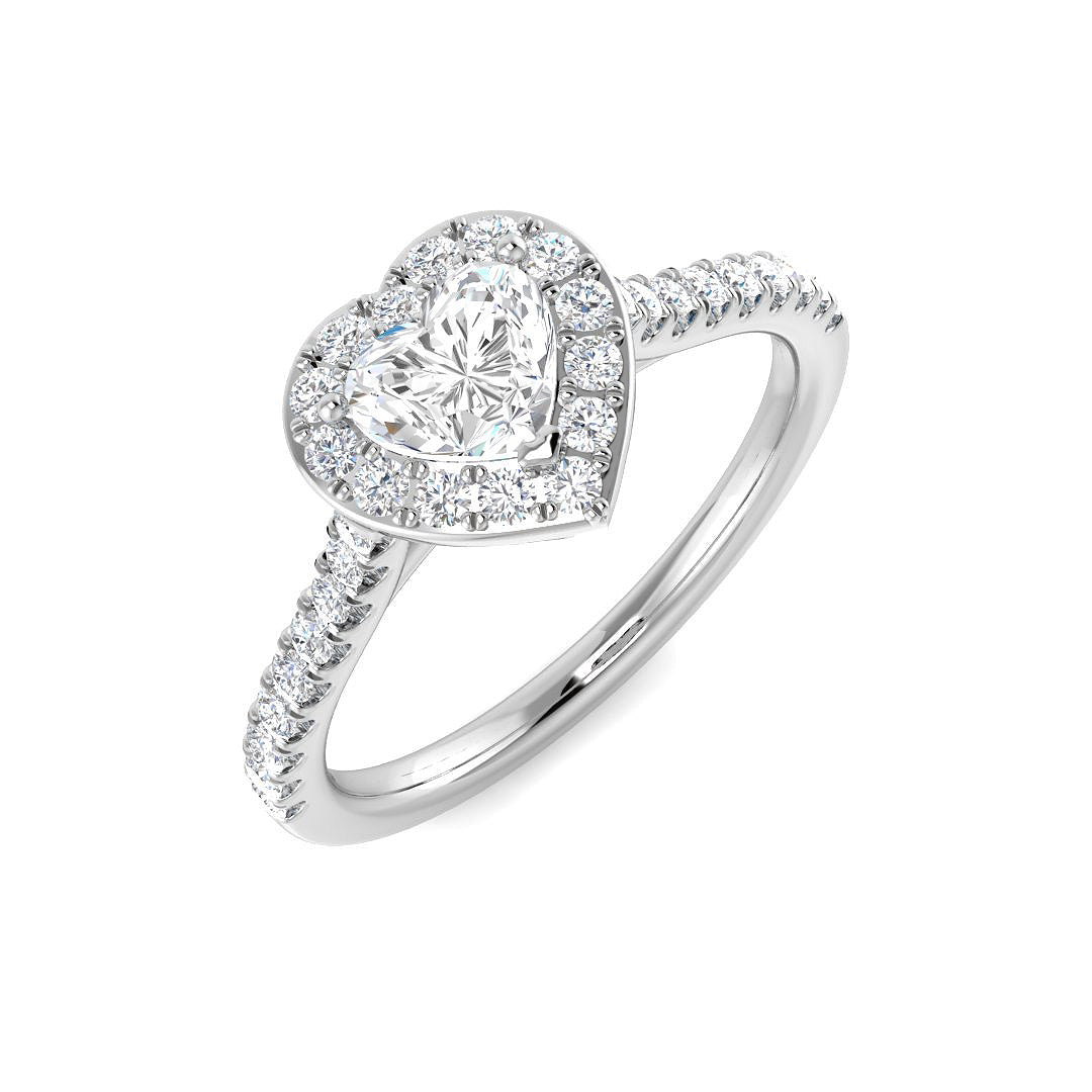 9ct White Gold 0.87ct Laboratory Grown CVD Ring