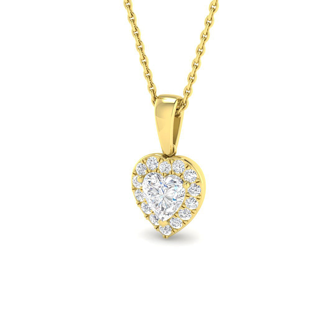 9ct Yellow Gold 0.70ct Laboratory Grown CVD Pendant