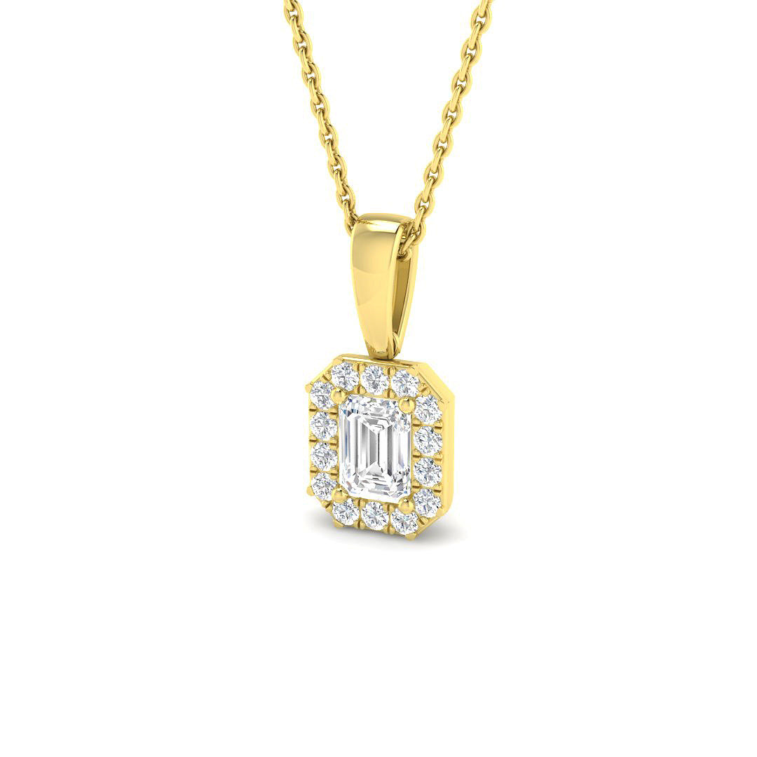 9ct Yellow Gold 0.69ct Laboratory Grown CVD Pendant