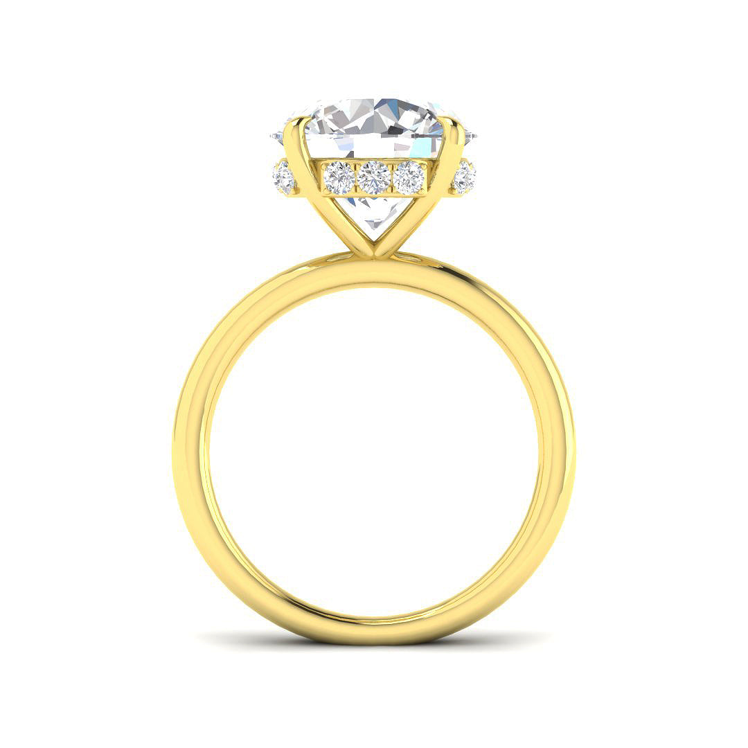 9ct Yellow Gold 5.22ct E VS1 Laboratory Grown CVD Ring