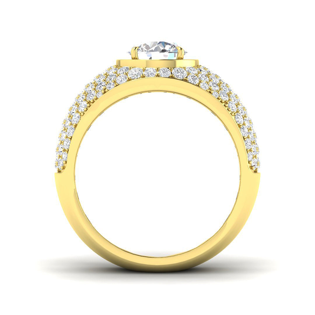 9ct Yellow Gold 2.56ct Laboratory Grown CVD Ring