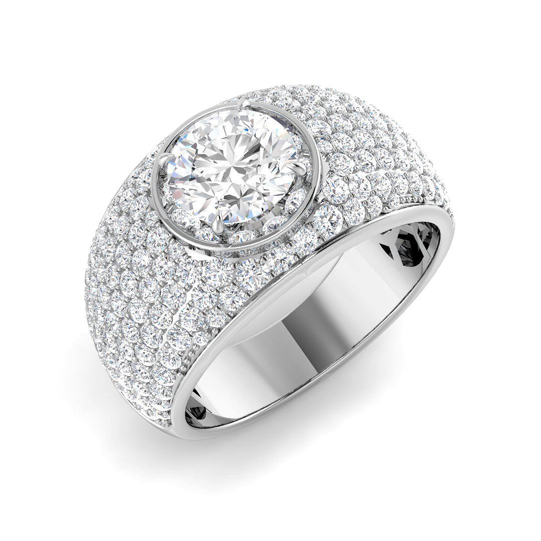 9ct White Gold 2.56ct Laboratory Grown CVD Ring