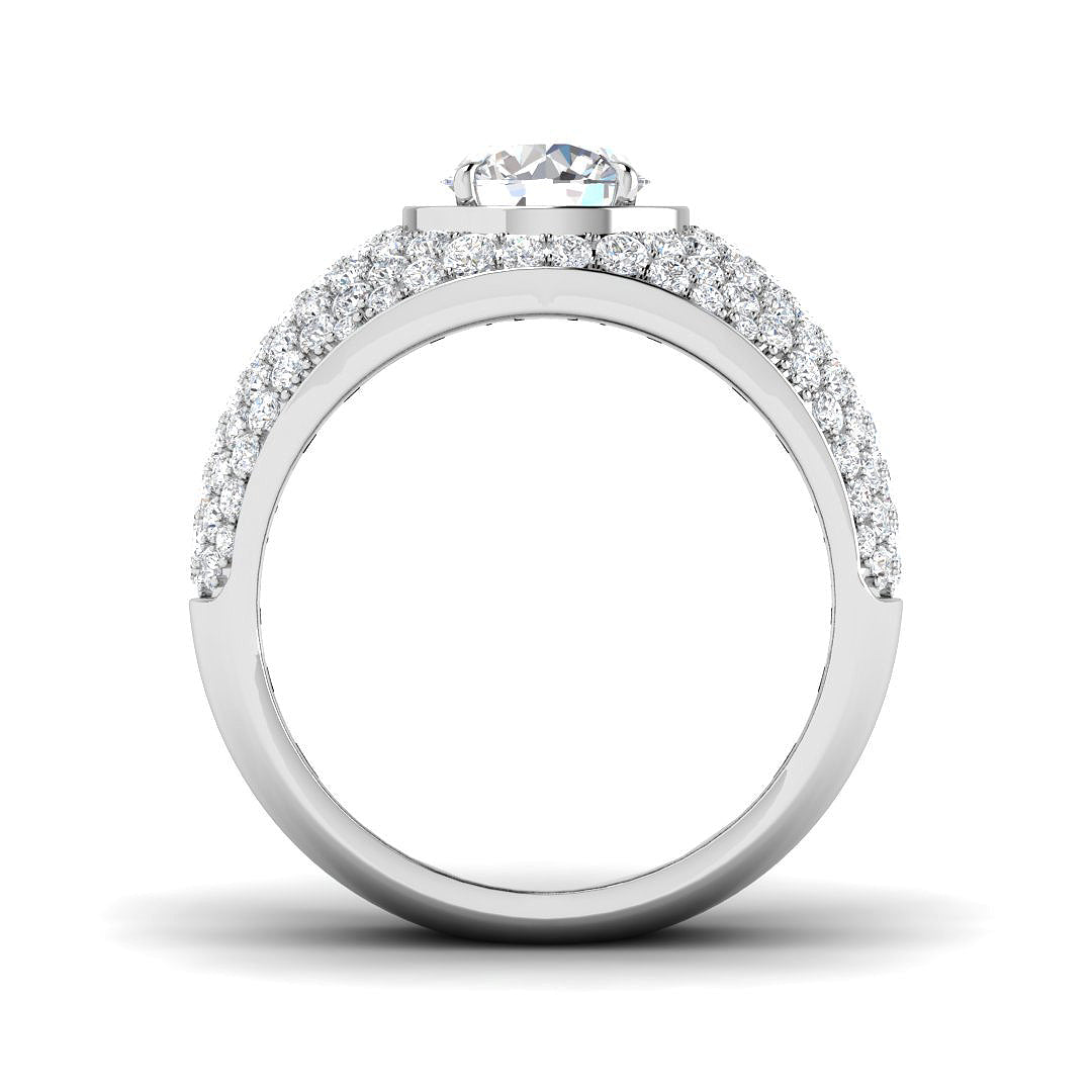 9ct White Gold 2.56ct Laboratory Grown CVD Ring
