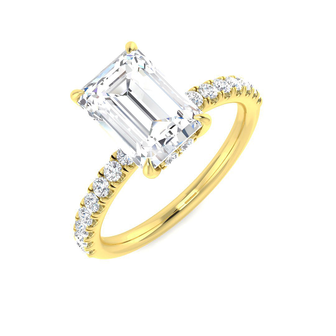 18ct Yellow Gold 2.43ct D VS2 Laboratory Grown CVD Ring