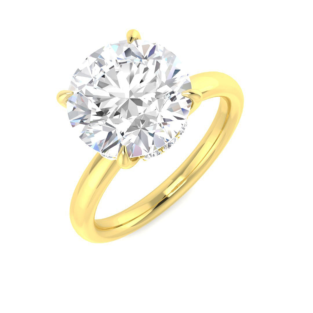 18ct Yellow Gold 4.18ct E VS1 Laboratory Grown CVD Ring