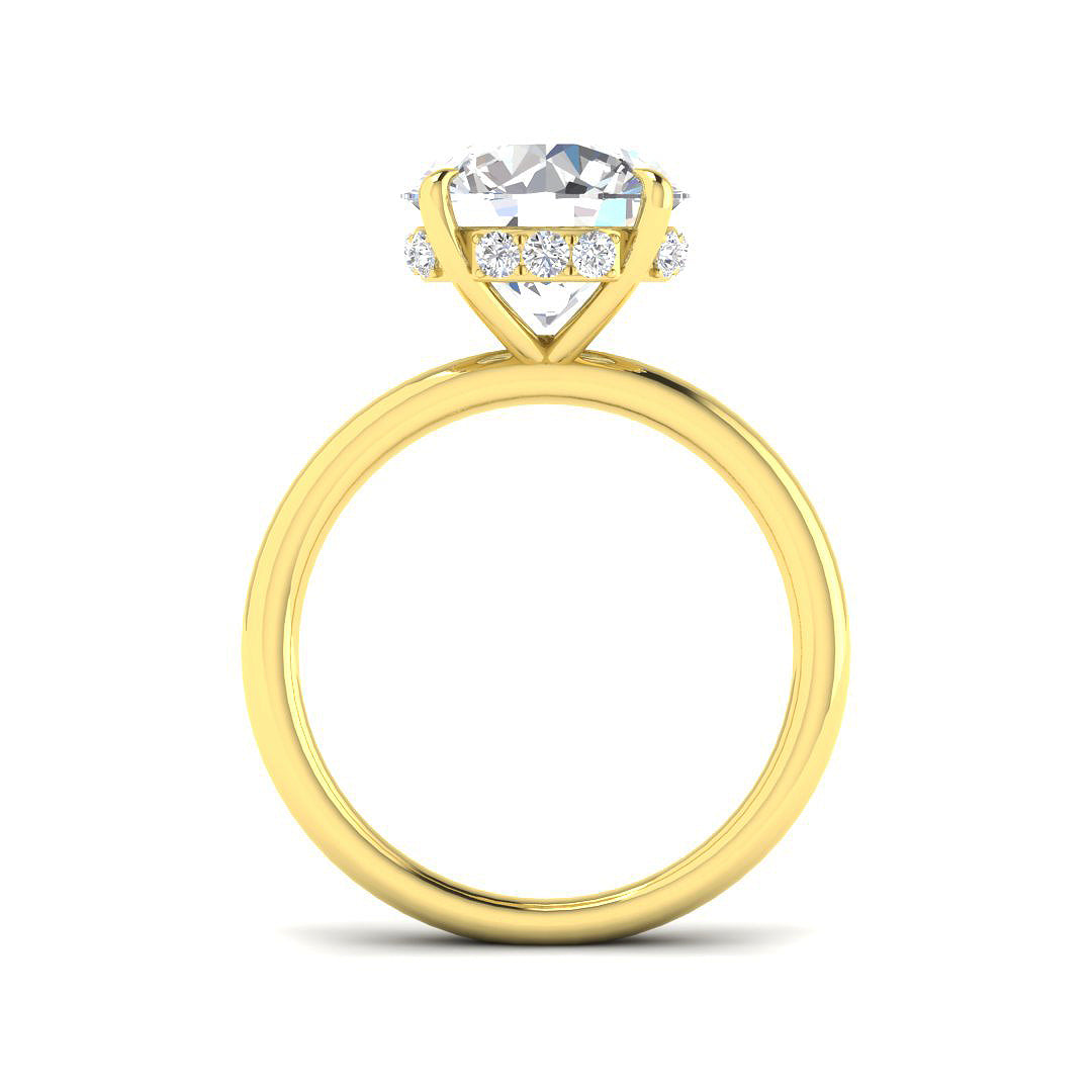18ct Yellow Gold 4.18ct E VS1 Laboratory Grown CVD Ring
