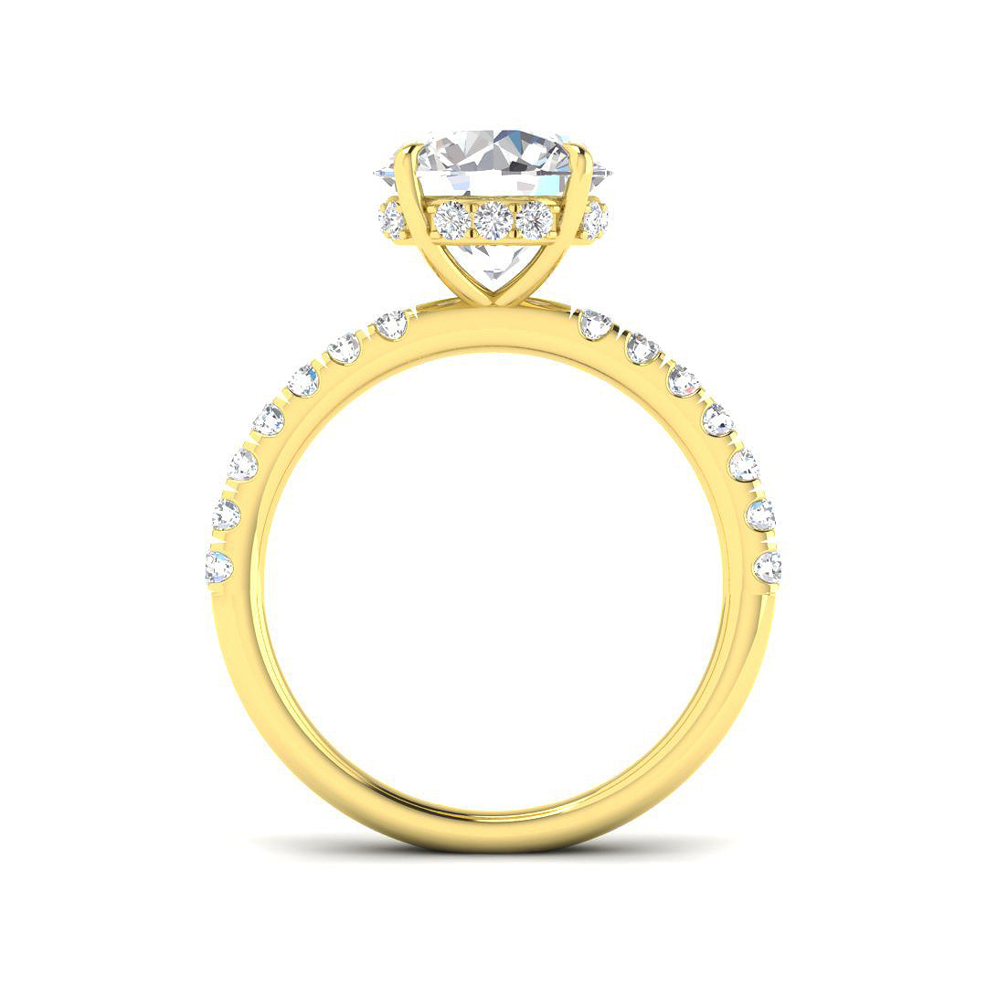 18ct Yellow Gold 3.47ct E VS2 Laboratory Grown CVD Ring