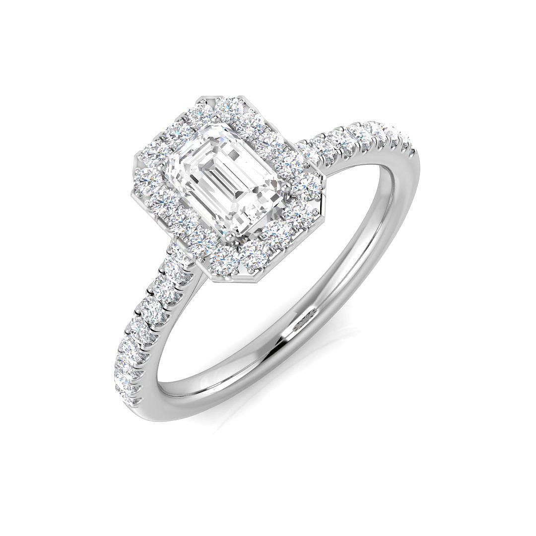 9ct White Gold 0.84ct Laboratory Grown CVD Ring