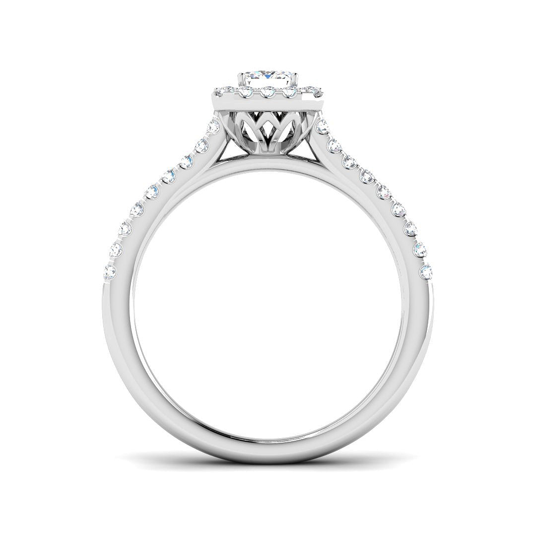 9ct White Gold 0.84ct Laboratory Grown CVD Ring