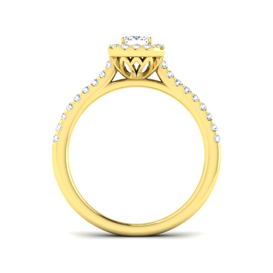 9ct Yellow Gold 0.84ct Laboratory Grown CVD Ring