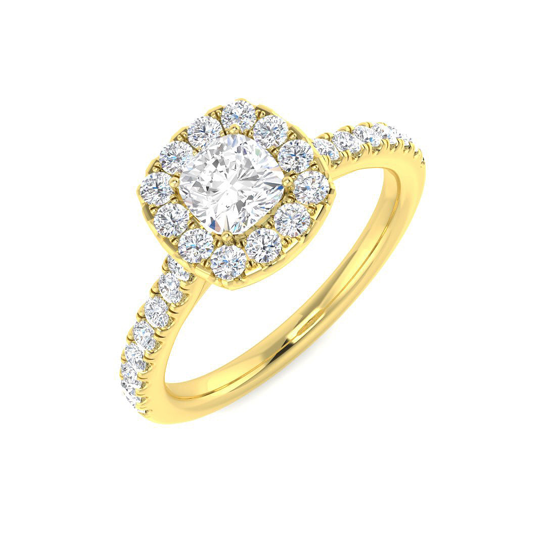 9ct Yellow Gold 1.05ct Laboratory Grown CVD Ring