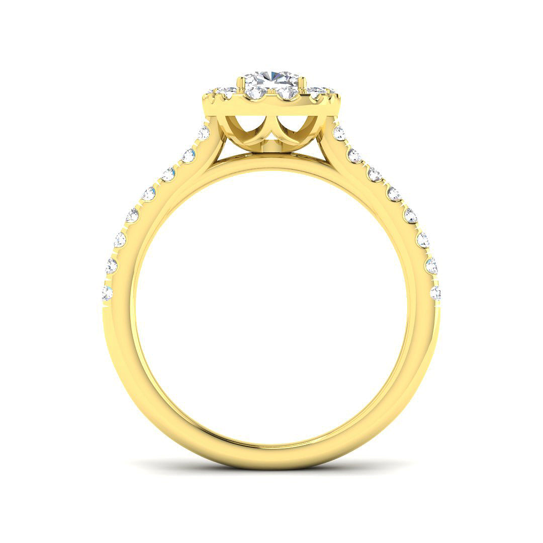 9ct Yellow Gold 1.05ct Laboratory Grown CVD Ring
