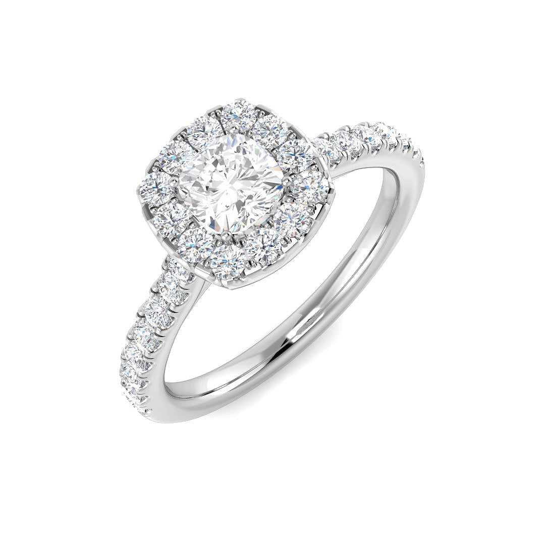 9ct White Gold 1.05ct Laboratory Grown CVD Ring