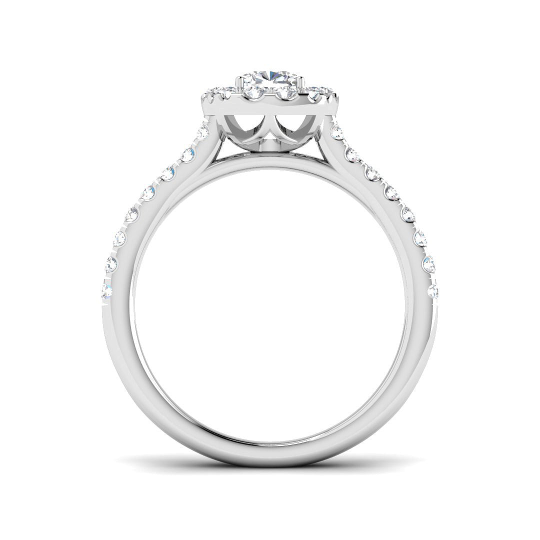 9ct White Gold 1.05ct Laboratory Grown CVD Ring
