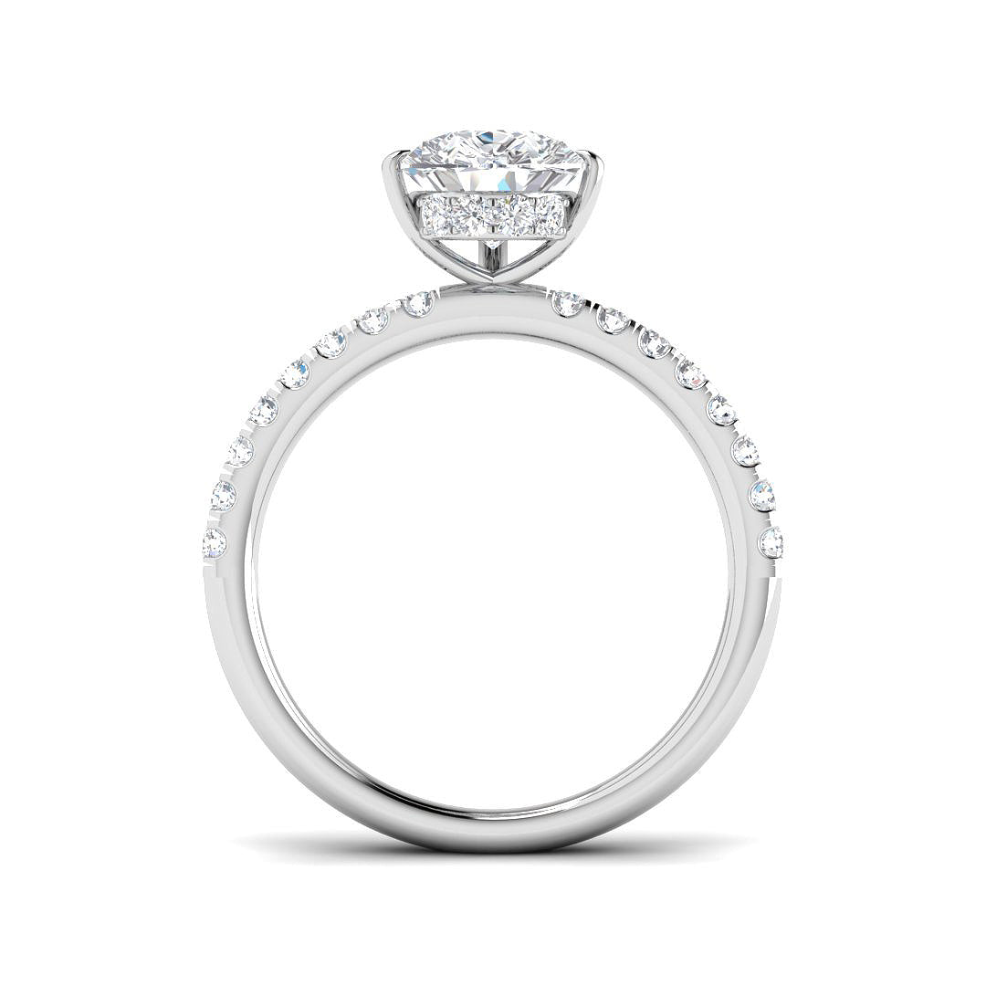 9ct White Gold 2.42ct E VS2 Laboratory Grown CVD Ring