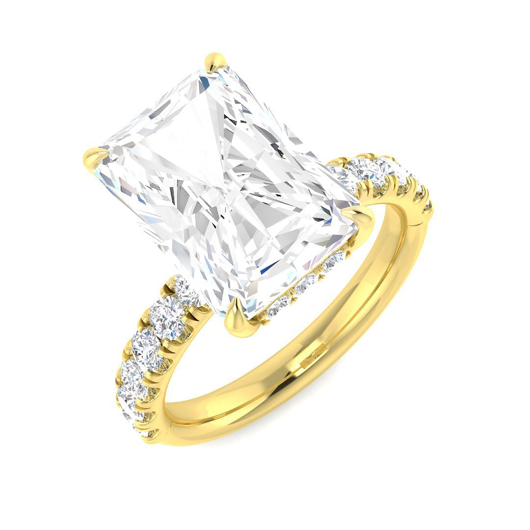 9ct Yellow Gold 5.77ct E VS2 Laboratory Grown CVD Ring