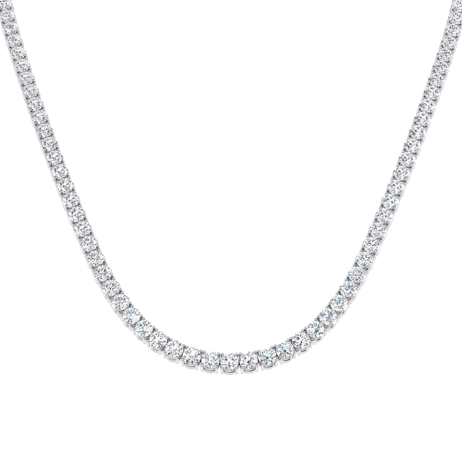 9ct White Gold 35.20ct Laboratory Grown CVD Necklace