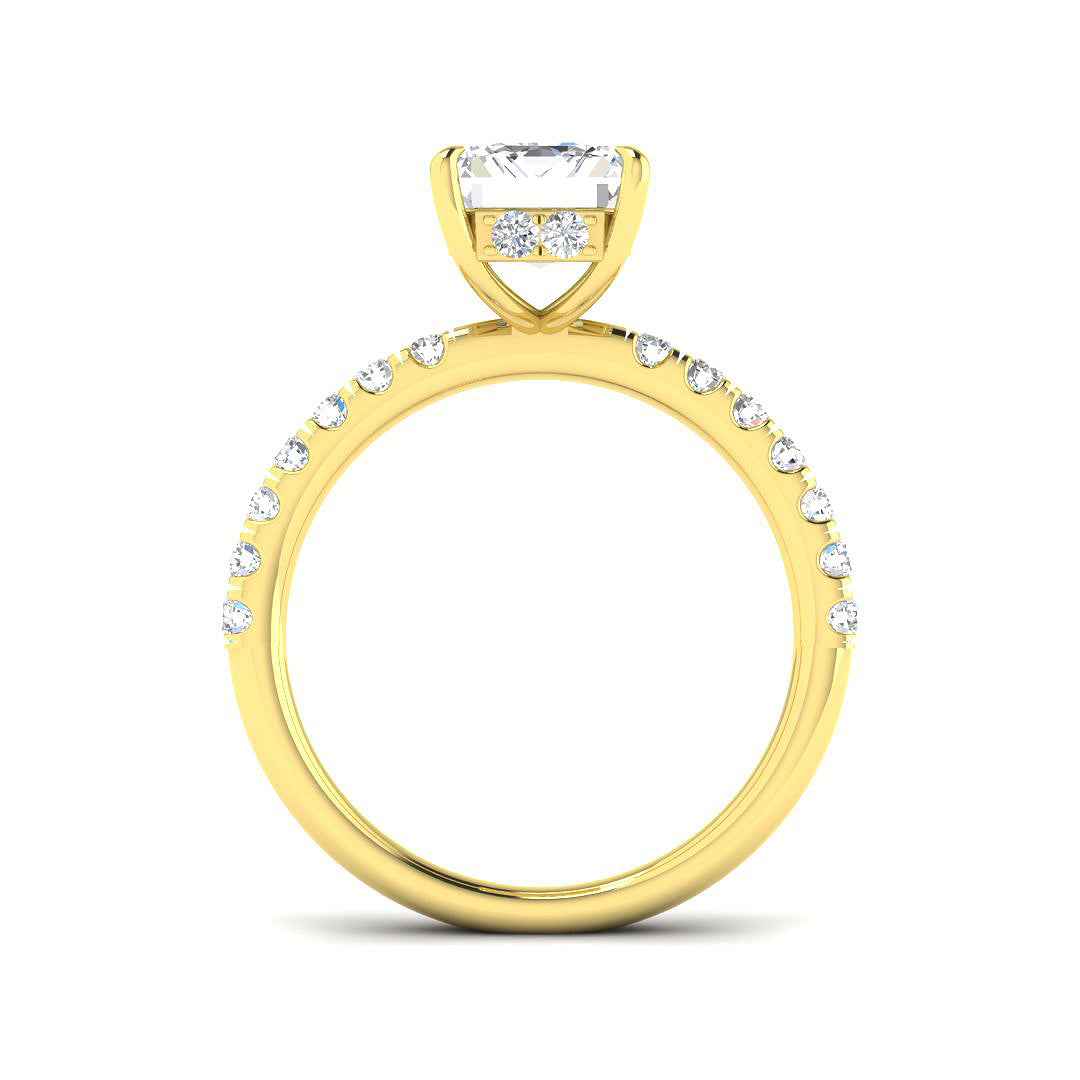 9ct Yellow Gold 3.50ct E VS2 Laboratory Grown CVD Ring