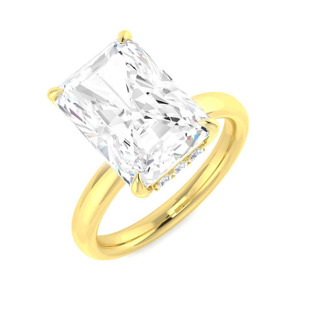9ct Yellow Gold 5.26ct E VS1 Laboratory Grown CVD Ring