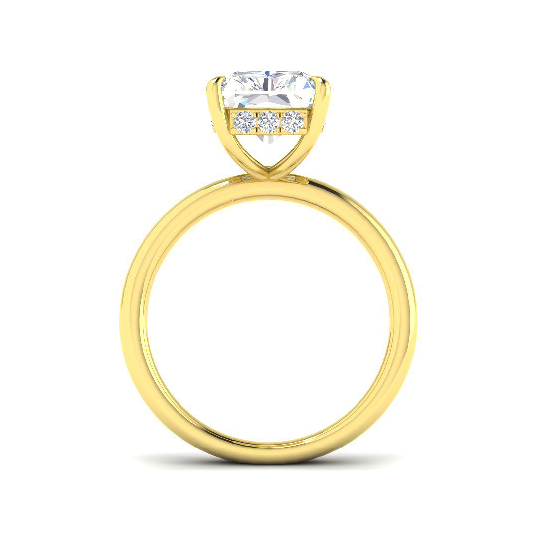 9ct Yellow Gold 5.26ct E VS1 Laboratory Grown CVD Ring