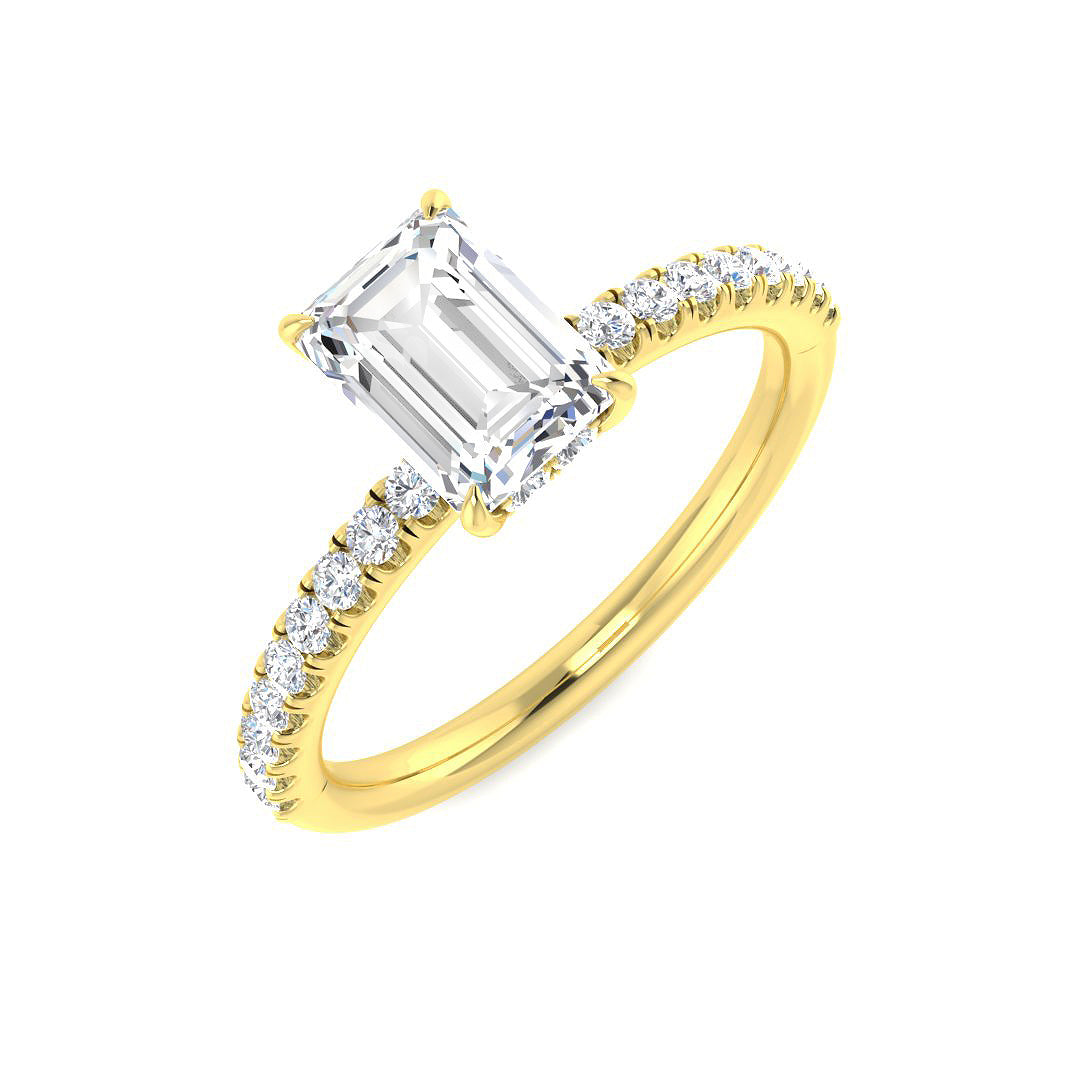 18ct Yellow Gold 1.34ct D VS2 Laboratory Grown CVD Ring