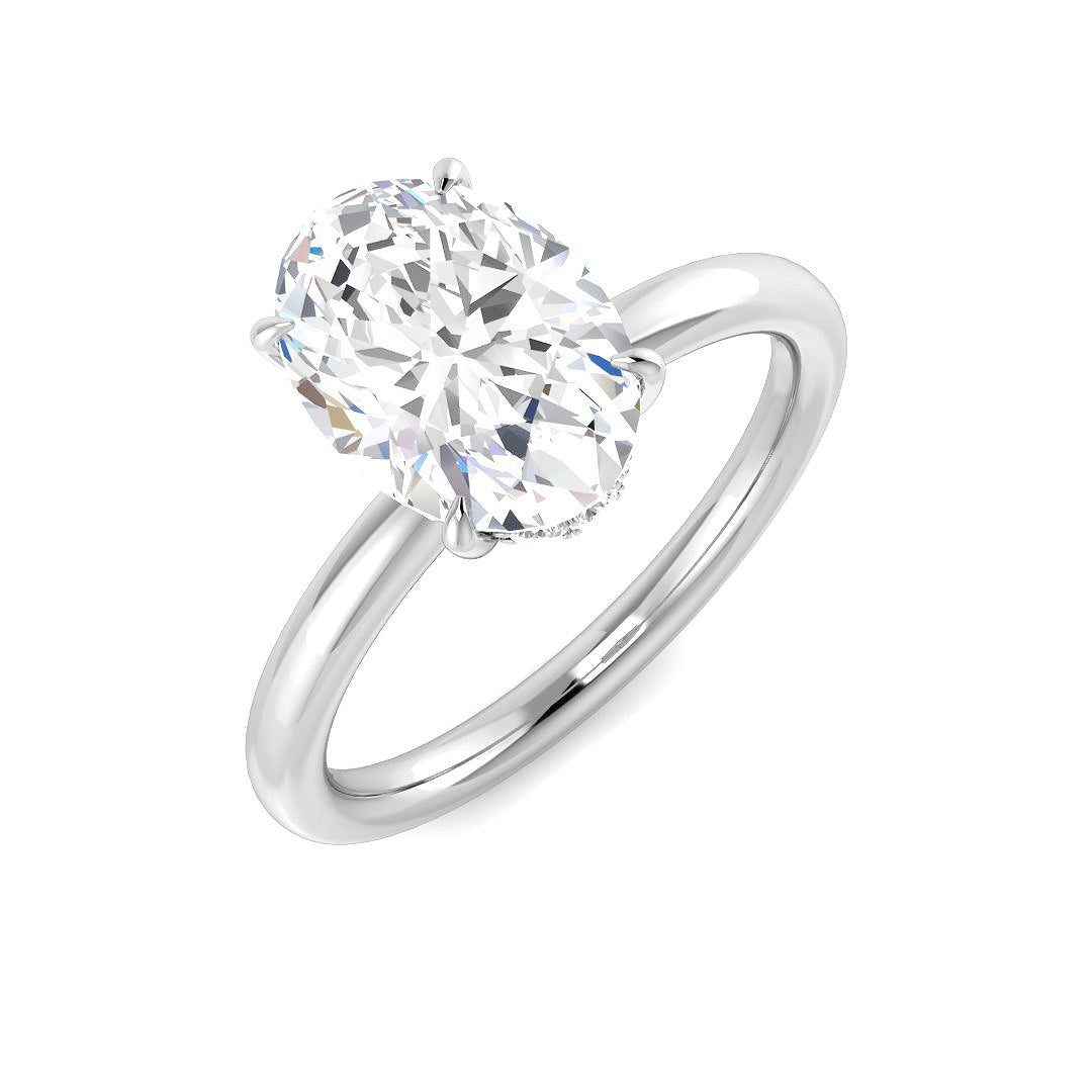 Platinum 2.17ct E VS2 Laboratory Grown CVD Ring