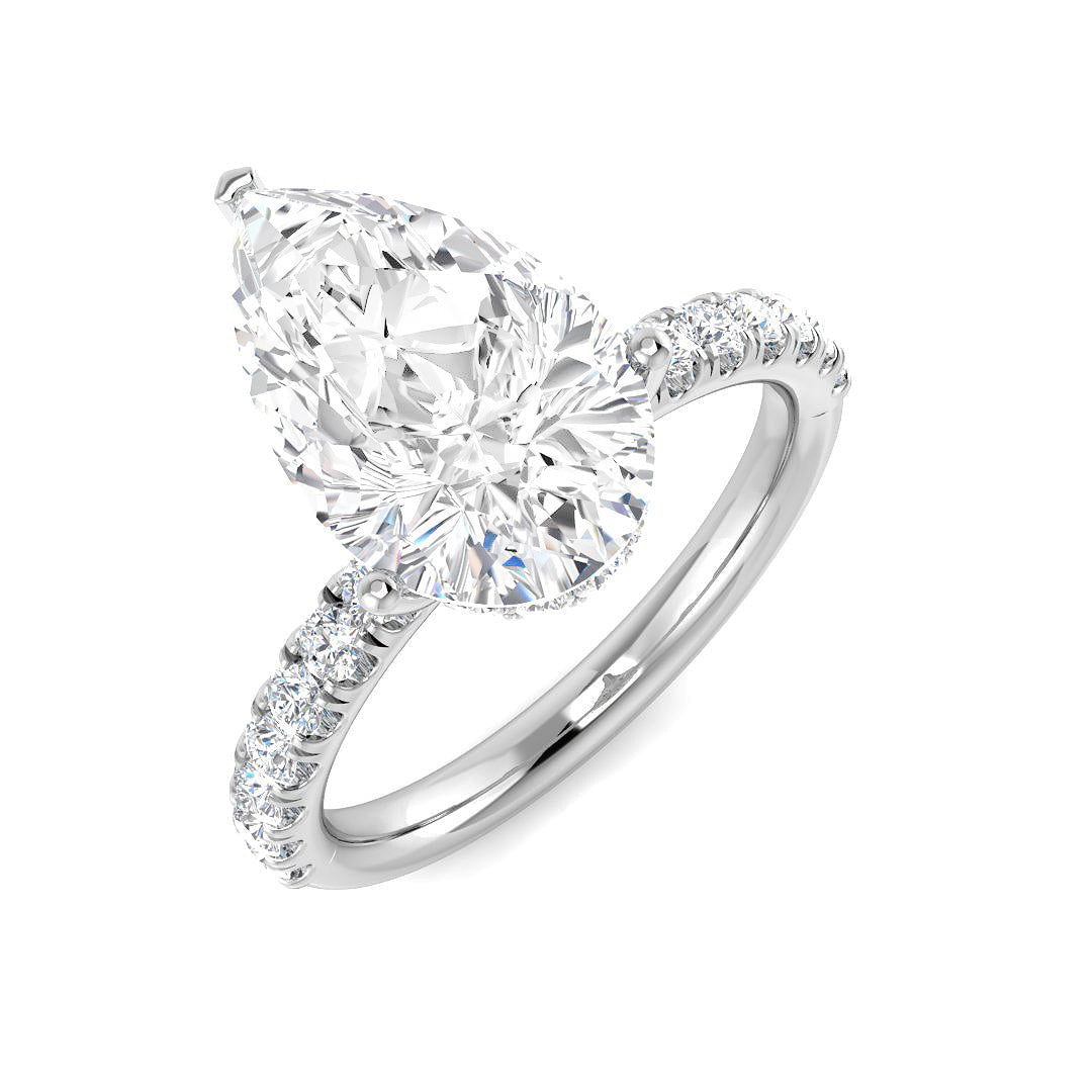 Platinum 3.51ct E VS2 Laboratory Grown CVD Ring