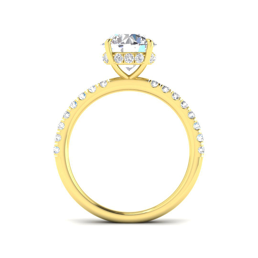 18ct Yellow Gold 2.46ct E VS2 Laboratory Grown CVD Ring