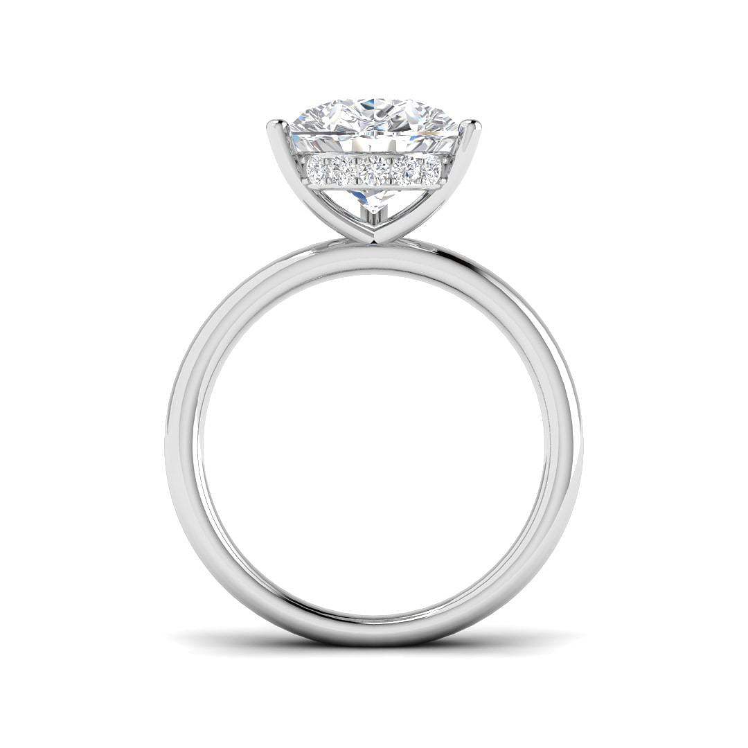 9ct White Gold 5.27ct E VS2 Laboratory Grown CVD Ring