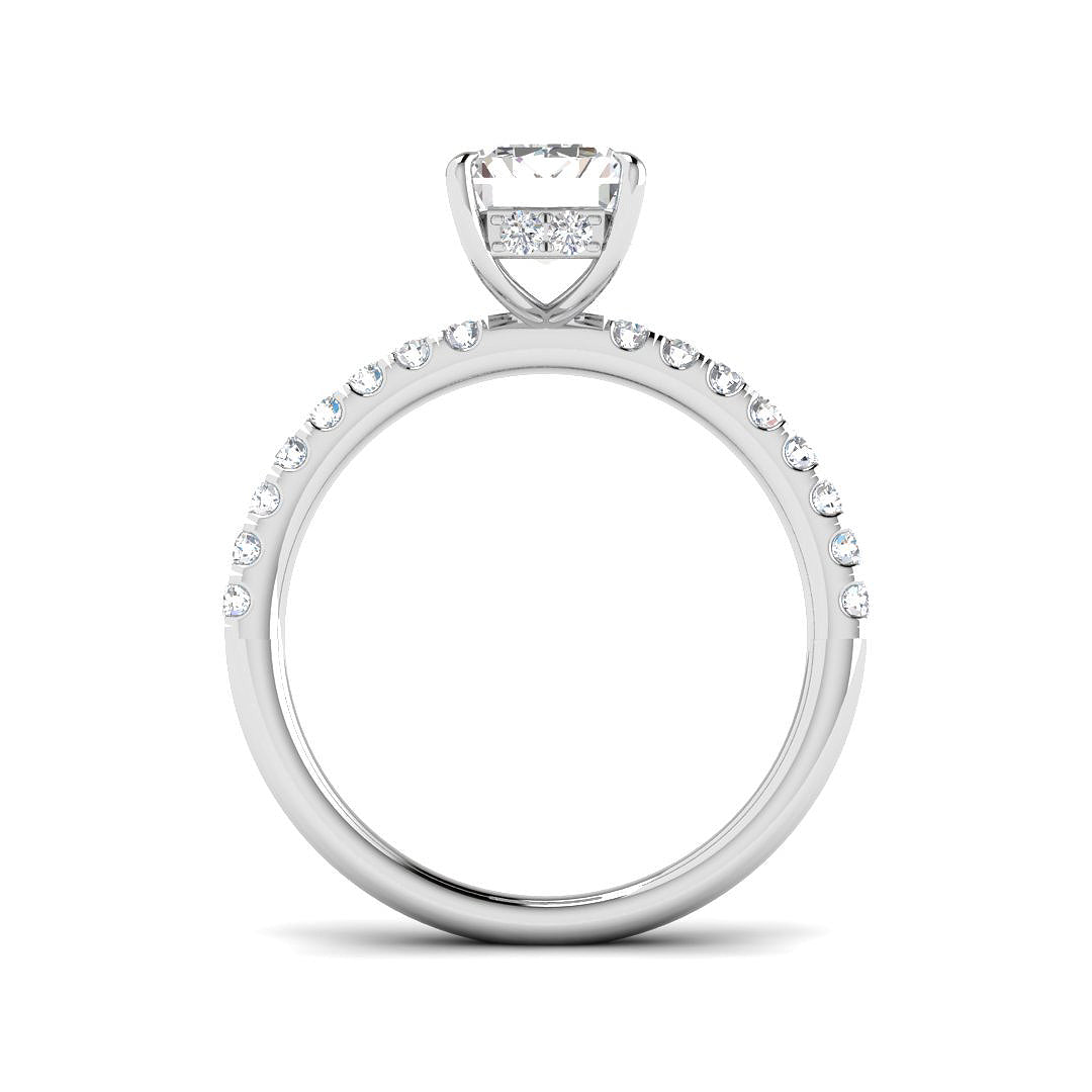 9ct White Gold 2.43ct D VS2 Laboratory Grown CVD Ring