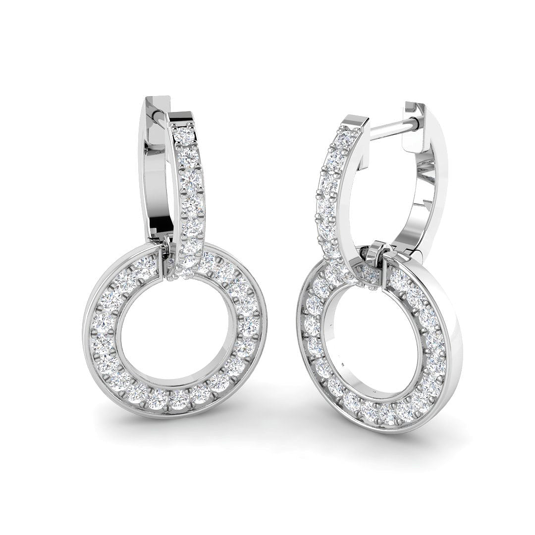 9ct White Gold 0.63ct Laboratory Grown CVD Earrings
