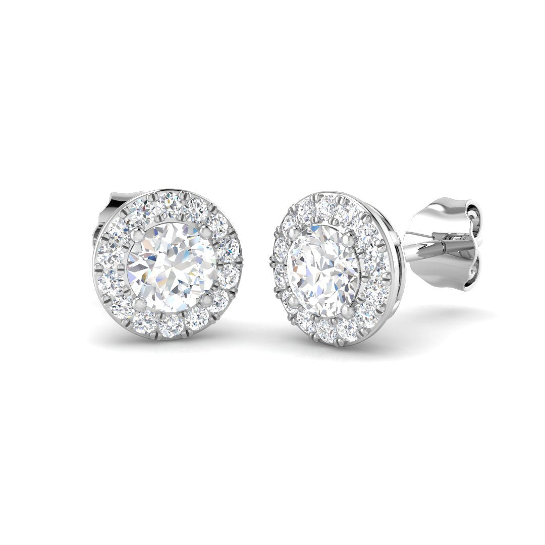 9ct White Gold 1.22ct Laboratory Grown CVD Earrings