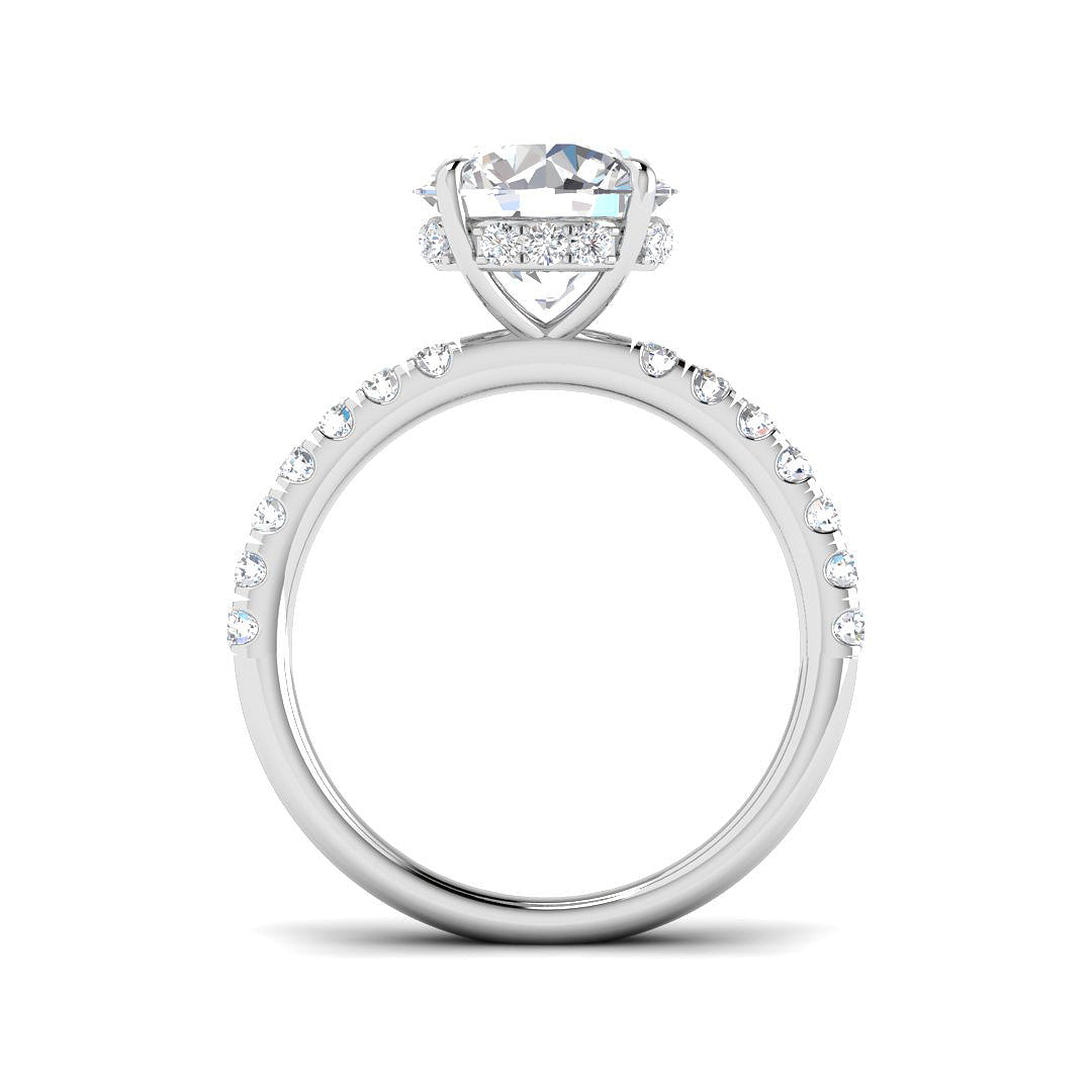 Platinum 3.47ct E VS2 Laboratory Grown CVD Ring