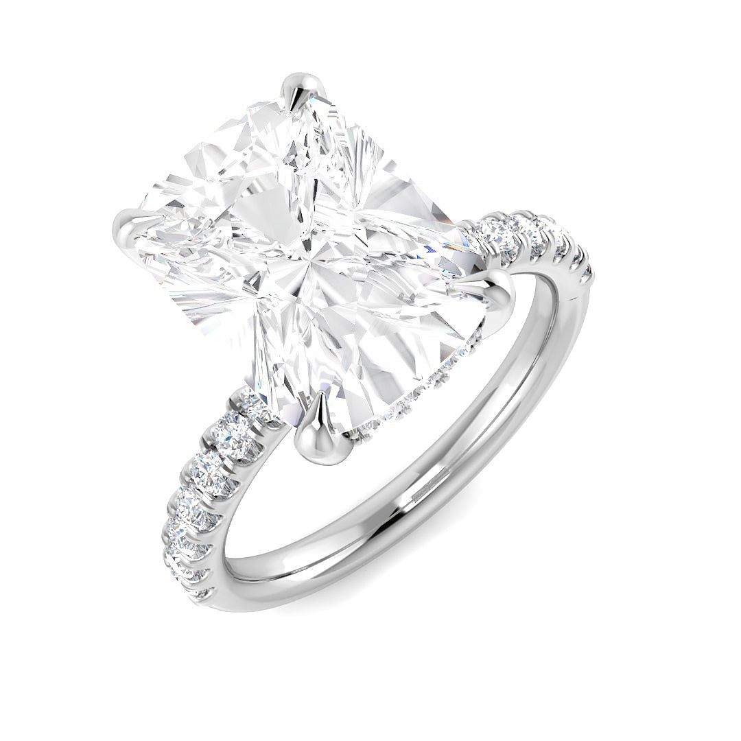 9ct White Gold 5.50ct E VS2 Laboratory Grown CVD Ring