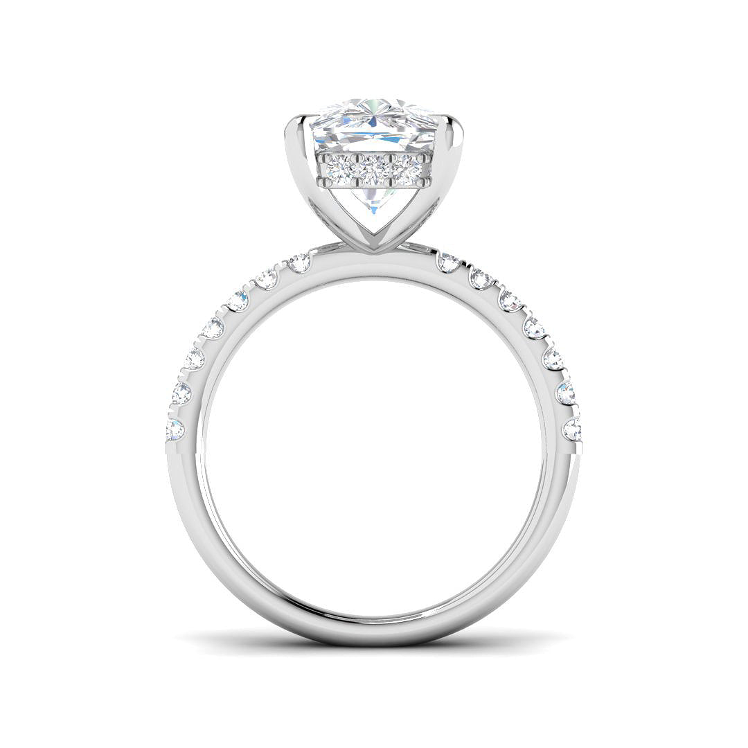 9ct White Gold 5.50ct E VS2 Laboratory Grown CVD Ring