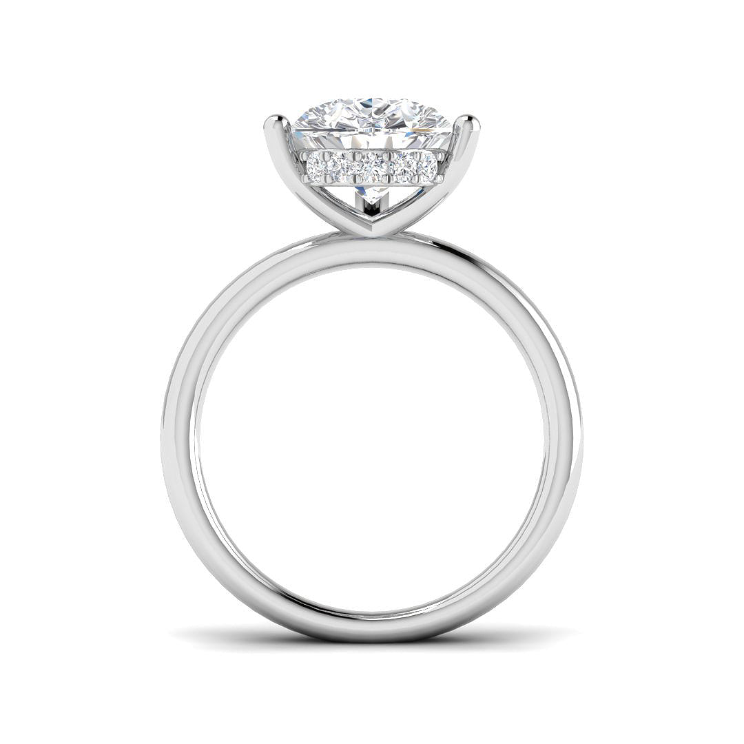 9ct White Gold 4.23ct E VS2 Laboratory Grown CVD Ring