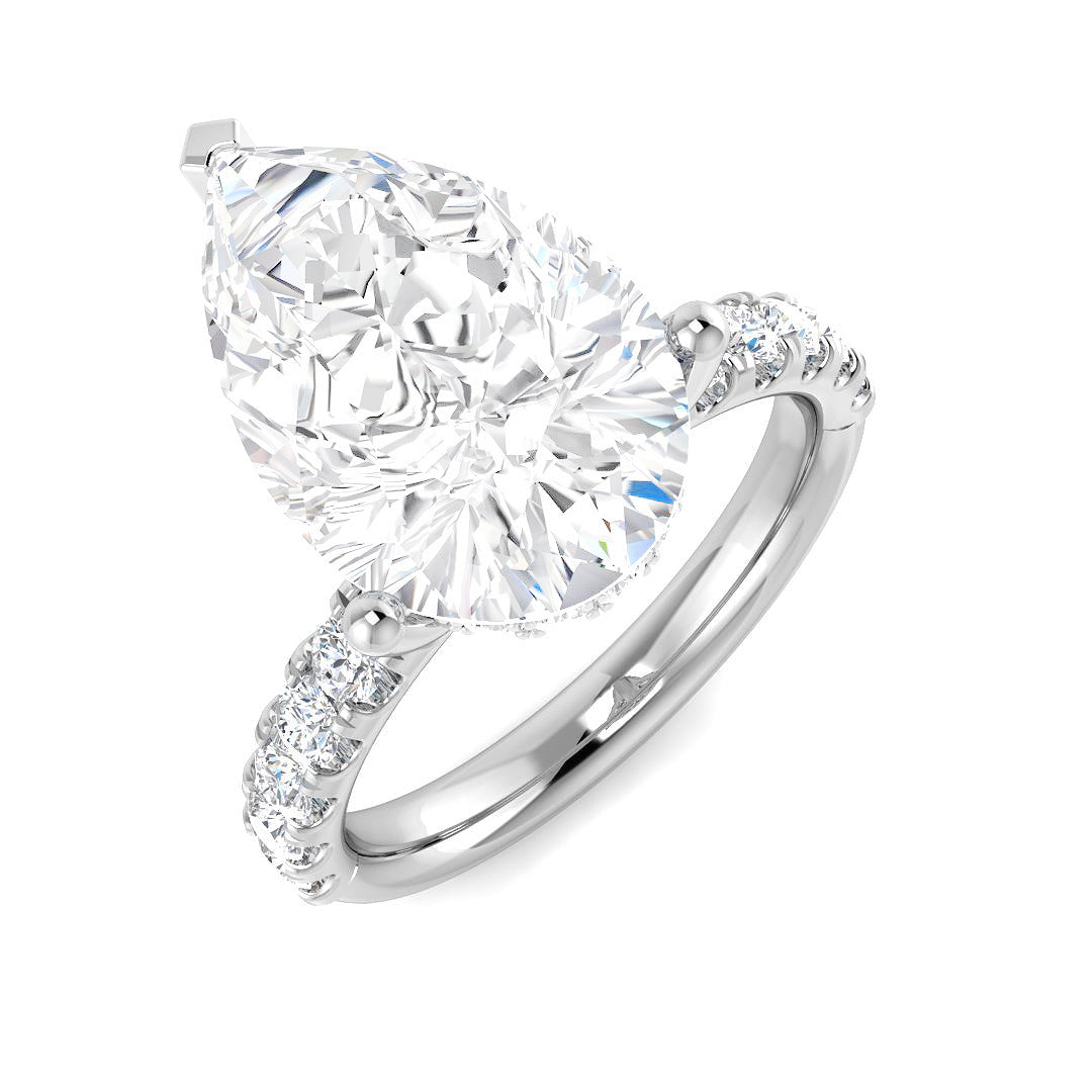 9ct White Gold 5.76ct E VS2 Laboratory Grown CVD Ring