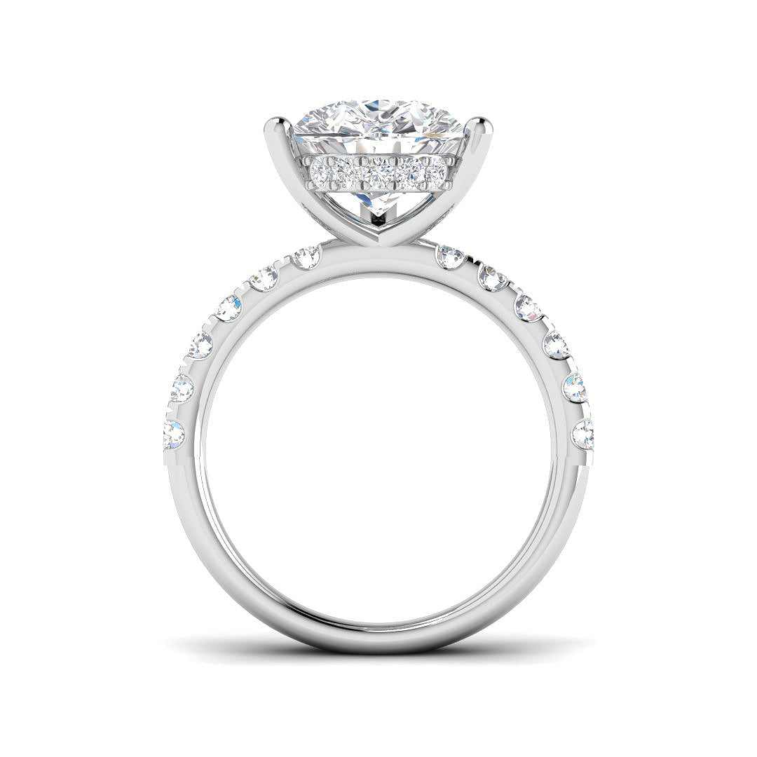 9ct White Gold 5.76ct E VS2 Laboratory Grown CVD Ring