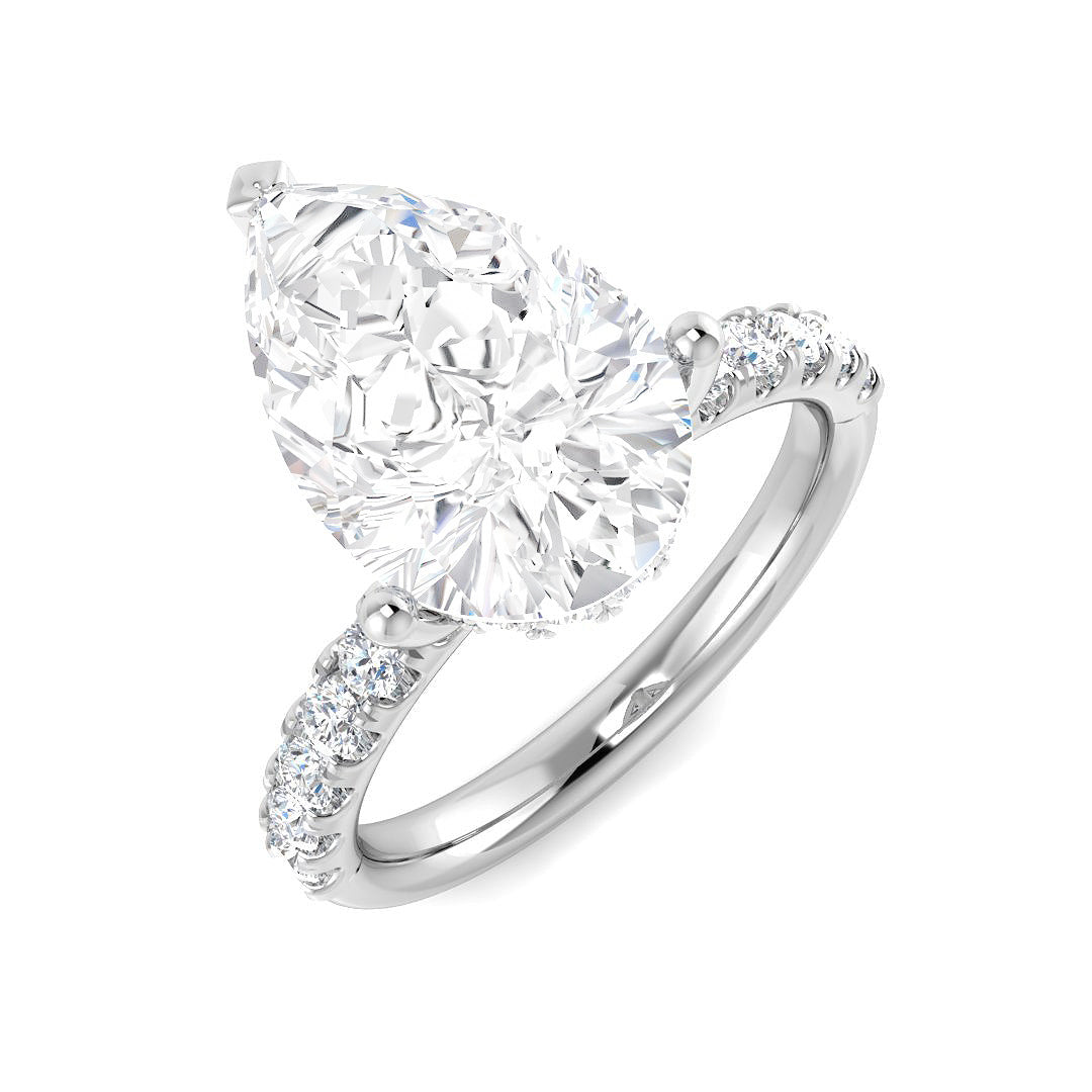 9ct White Gold 4.60ct E VS2 Laboratory Grown CVD Ring