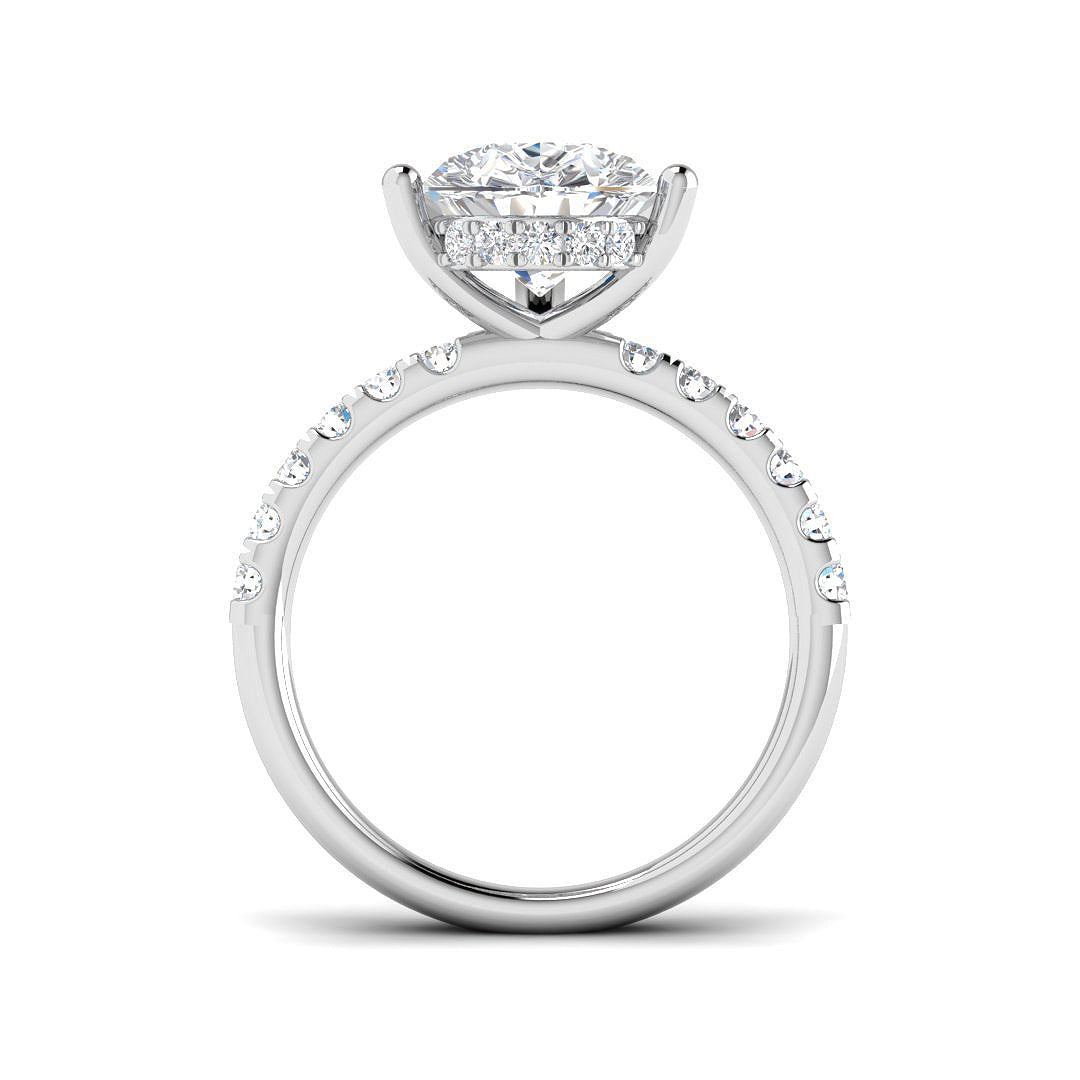 9ct White Gold 4.60ct E VS2 Laboratory Grown CVD Ring