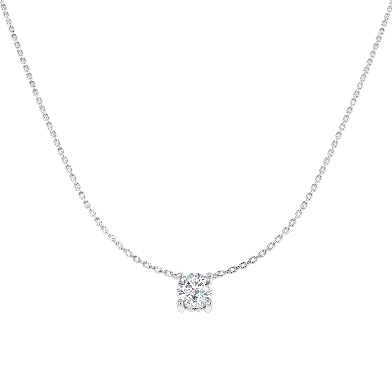 9ct White Gold 1.10ct Laboratory Grown CVD Necklace
