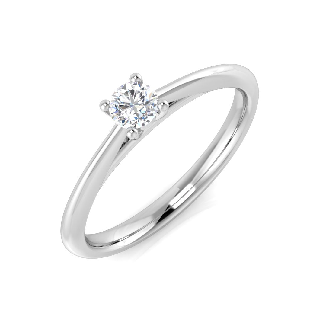 9ct White Gold 0.18ct G SI2 Diamond Ring
