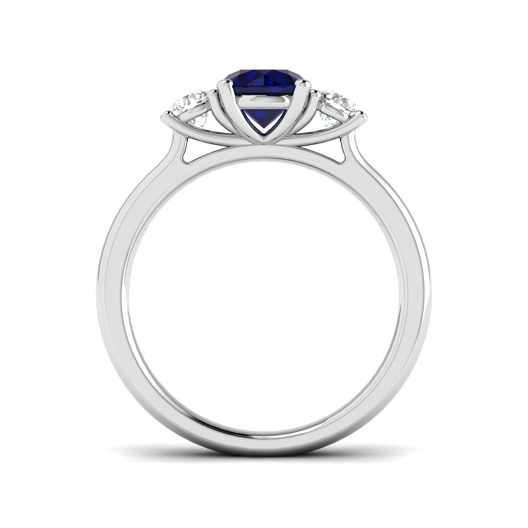 Platinum 1.36ct Blue Sapphire Ring