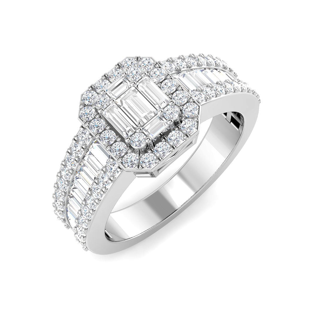 9ct White Gold 1.09ct G SI2 Diamond Ring