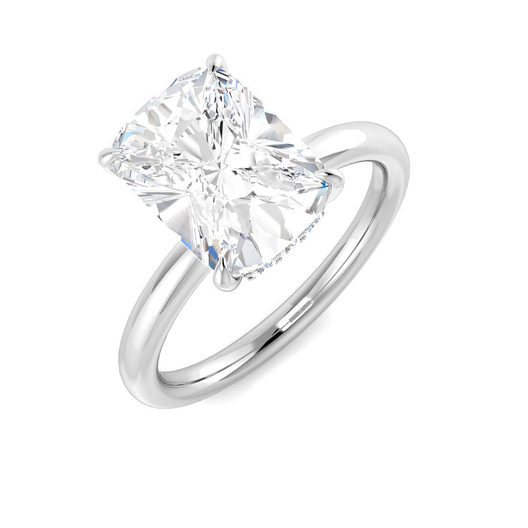 9ct White Gold 3.17ct E VS2 Laboratory Grown CVD Ring