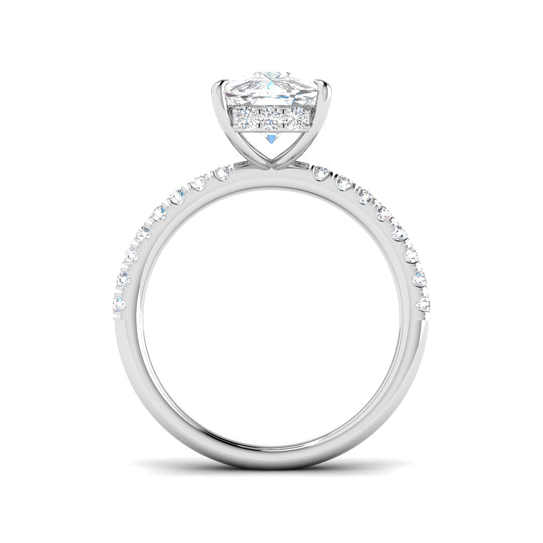 9ct White Gold 3.39ct E VS2 Laboratory Grown CVD Ring
