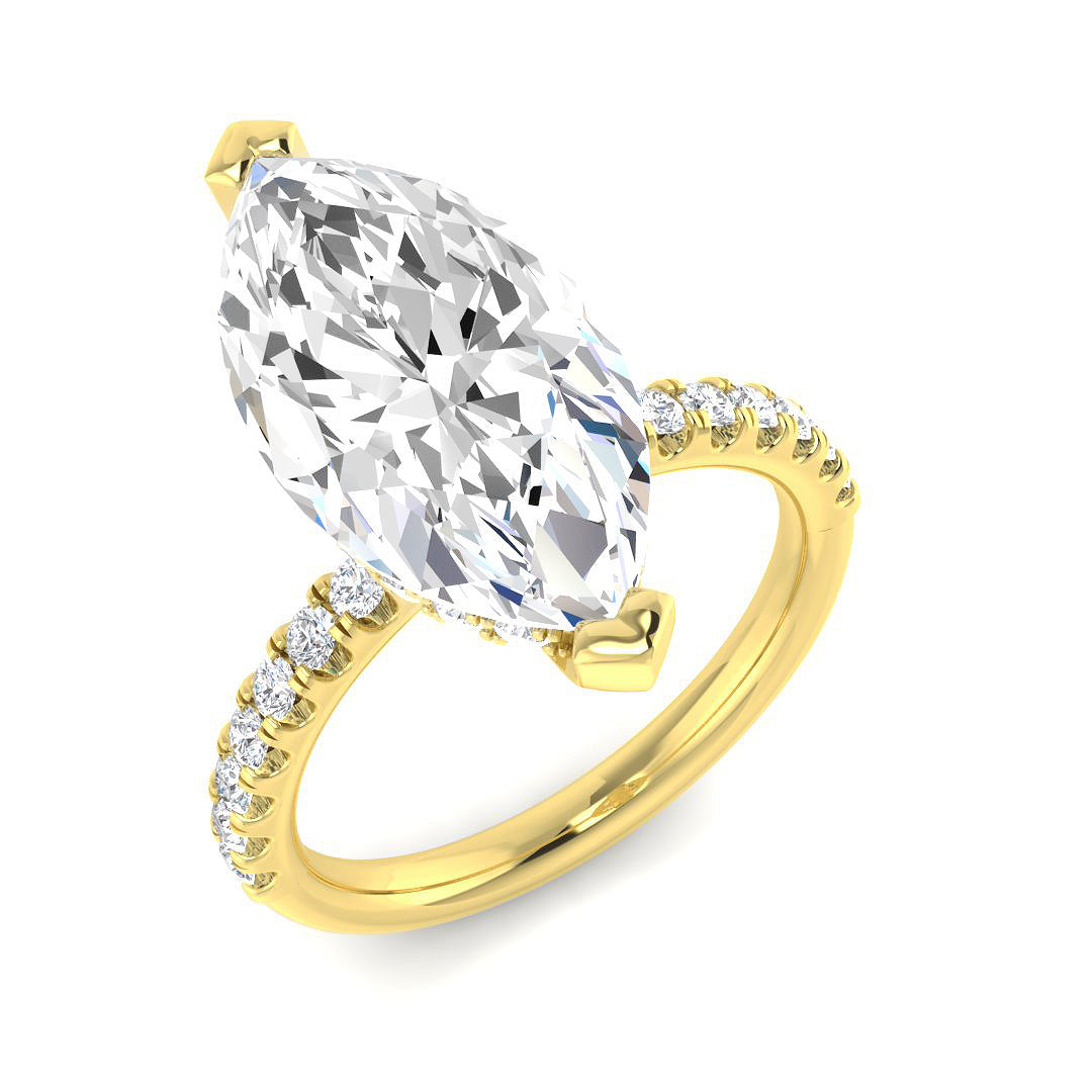 9ct Yellow Gold 5.56ct E VS2 Laboratory Grown CVD Ring